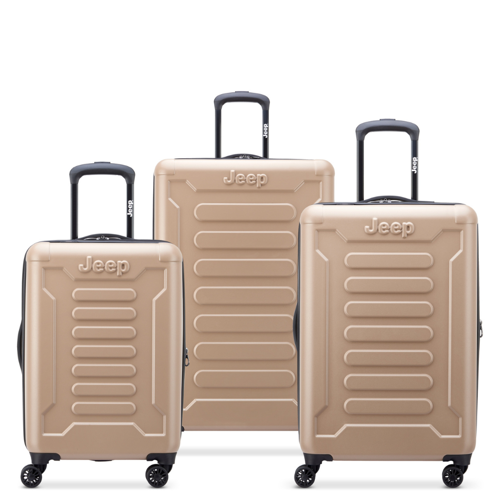 JH004C 3-Piece Luggage Set, Beige - Delsey Paris Trending