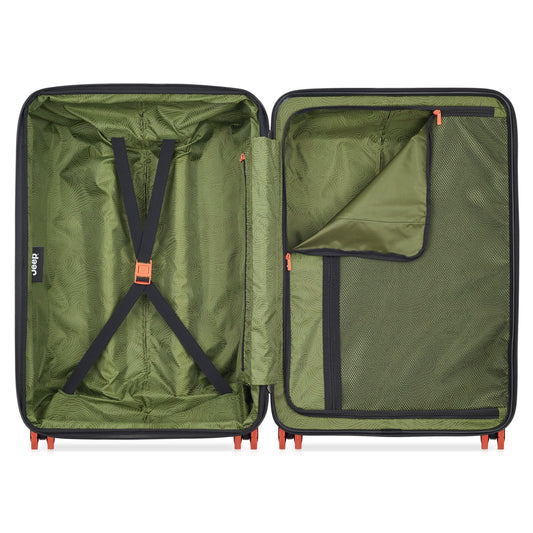 JH001A 27-Inch Expandable Check-In Suitcase, Green - Delsey Paris Best Seller