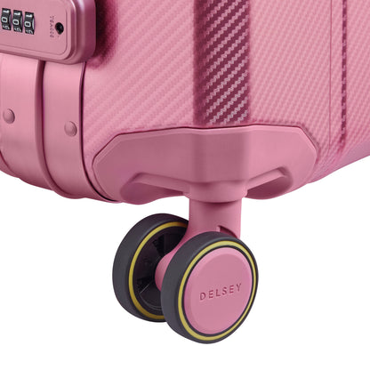 ALU'R 19-Inch Aluminum Carry-On Suitcase, Pink - Delsey Paris Featured