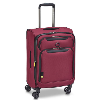 SKY MAX 3.0 23-Inch Expandable Carry-On Suitcase, Burgundy - Delsey Paris New