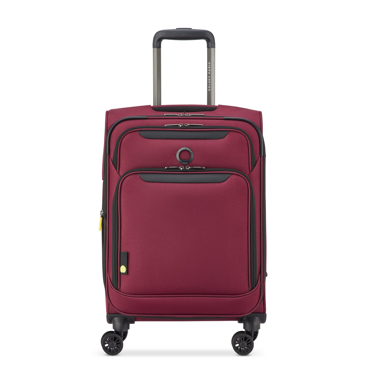 SKY MAX 3.0 23-Inch Expandable Carry-On Suitcase, Burgundy - Delsey Paris New