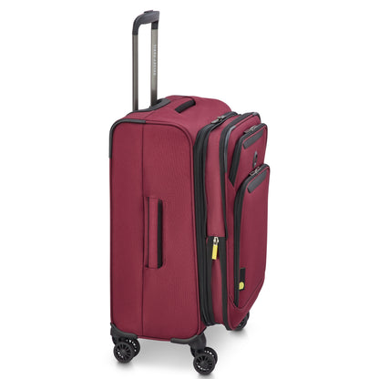 SKY MAX 3.0 23-Inch Expandable Carry-On Suitcase, Burgundy - Delsey Paris New