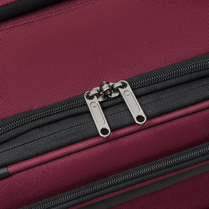 SKY MAX 3.0 23-Inch Expandable Carry-On Suitcase, Burgundy - Delsey Paris New