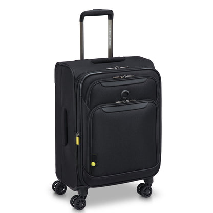 SKY MAX 3.0 23-Inch Expandable Carry-On Suitcase, Black - Delsey Paris Smart Buy