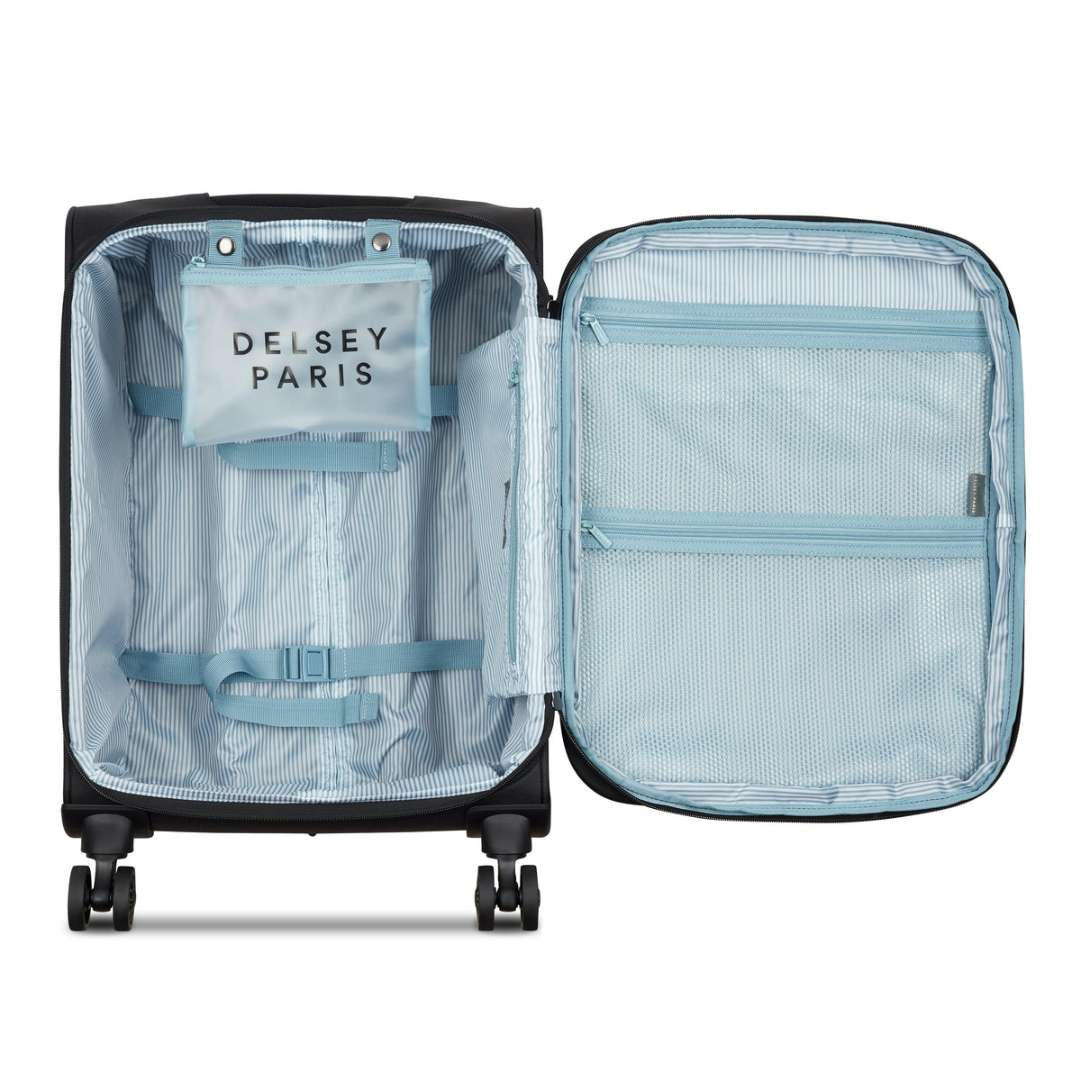 SKY MAX 3.0 23-Inch Expandable Carry-On Suitcase, Black - Delsey Paris Smart Buy
