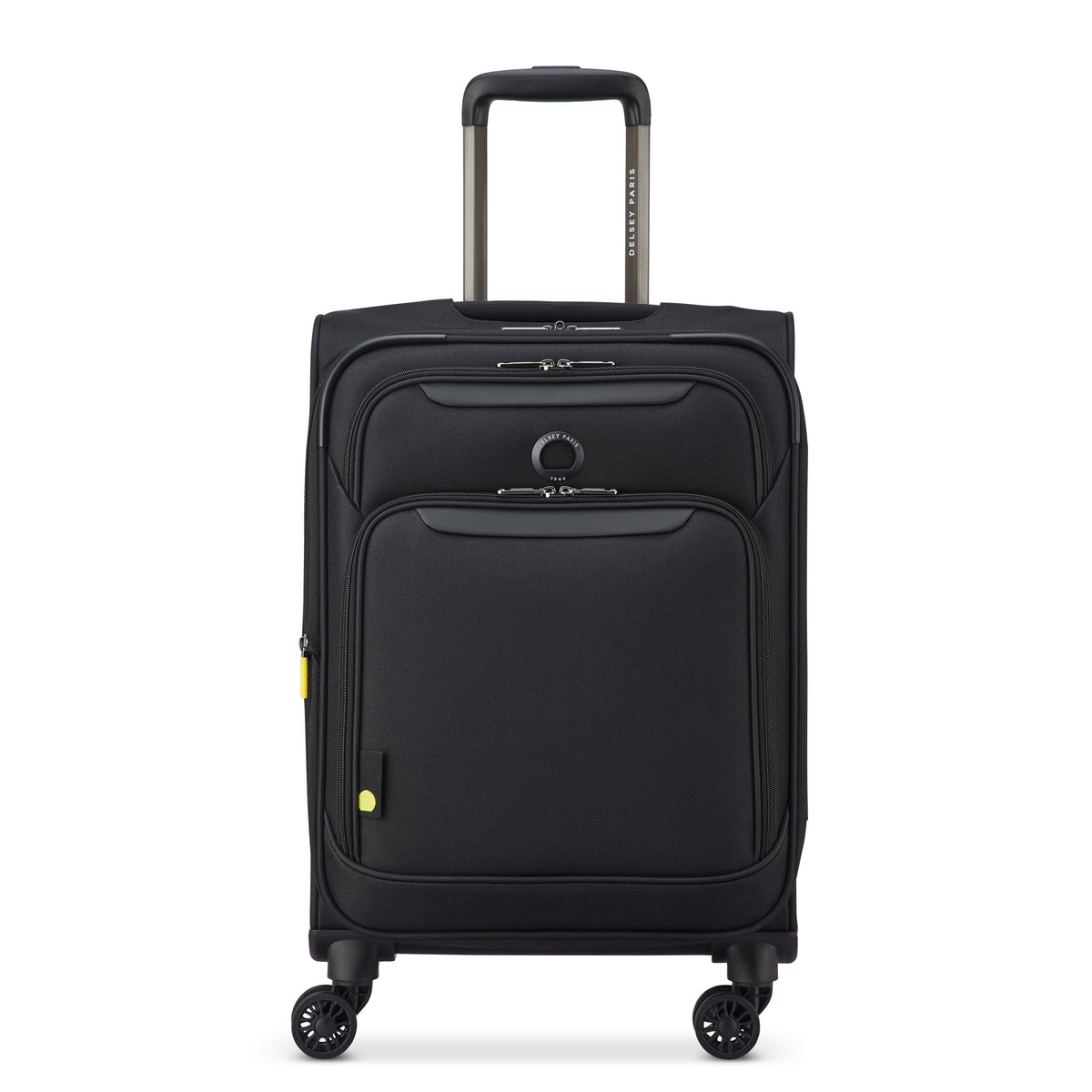 SKY MAX 3.0 23-Inch Expandable Carry-On Suitcase, Black - Delsey Paris Smart Buy