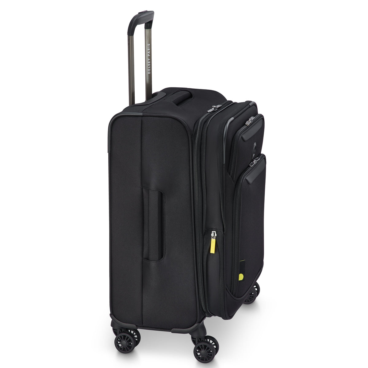 SKY MAX 3.0 23-Inch Expandable Carry-On Suitcase, Black - Delsey Paris Smart Buy