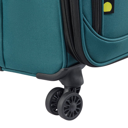 SKY MAX 3.0 23-Inch Expandable Carry-On Suitcase, Teal blue - Delsey Paris Recommended
