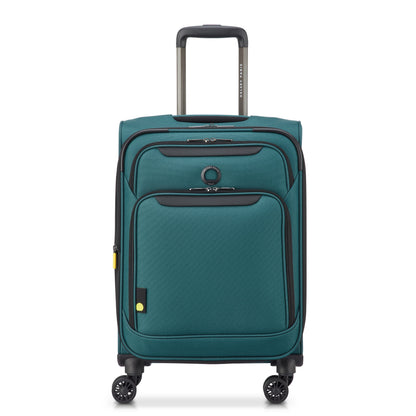 SKY MAX 3.0 23-Inch Expandable Carry-On Suitcase, Teal blue - Delsey Paris Recommended