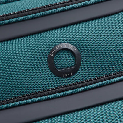 SKY MAX 3.0 23-Inch Expandable Carry-On Suitcase, Teal blue - Delsey Paris Recommended