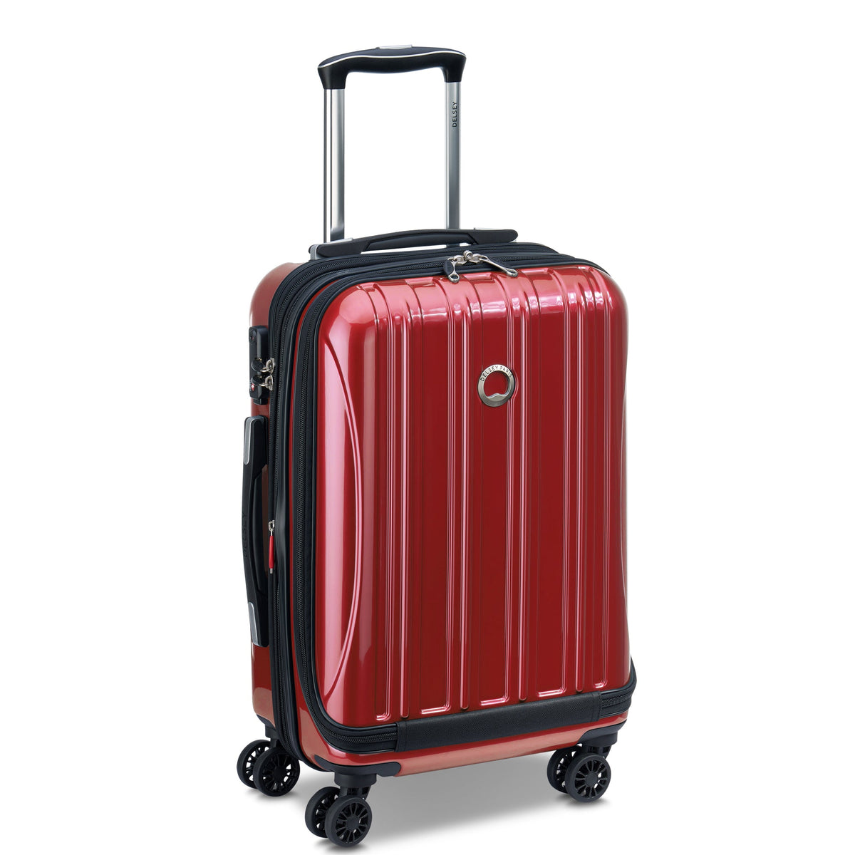 HELIUM AERO 21-Inch Front Pocket Expandable Carry-On Suitcase, Red - Delsey Paris Special Offer