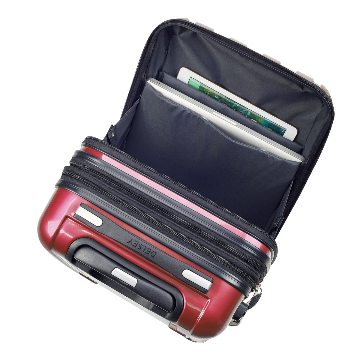 HELIUM AERO 21-Inch Front Pocket Expandable Carry-On Suitcase, Red - Delsey Paris Special Offer