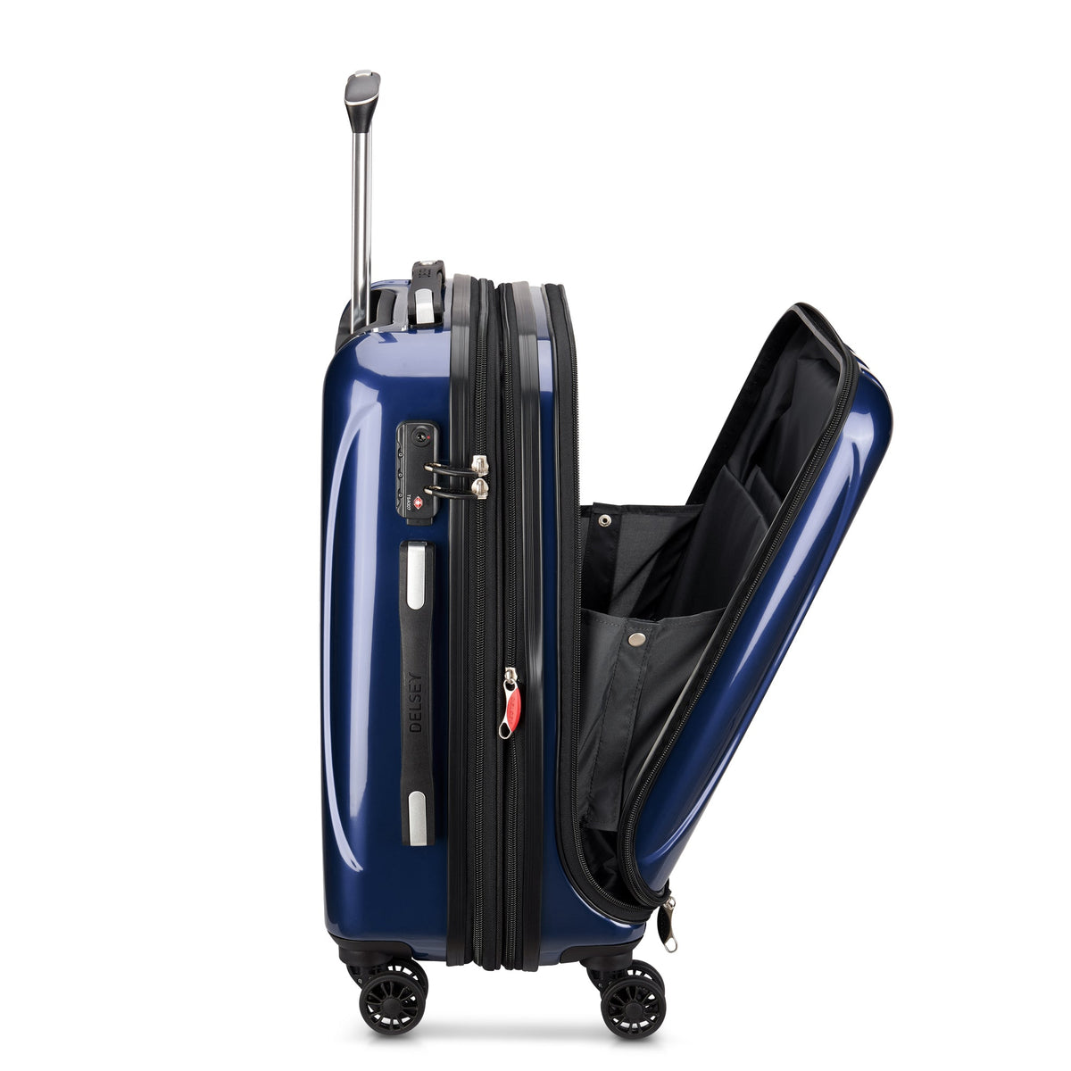 HELIUM AERO 21-Inch Front Pocket Expandable Carry-On Suitcase, Metal - Delsey Paris Everyday
