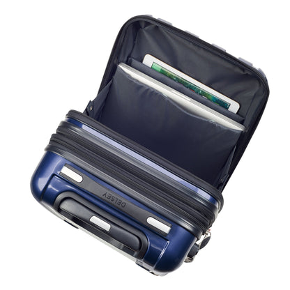 HELIUM AERO 21-Inch Front Pocket Expandable Carry-On Suitcase, Metal - Delsey Paris Everyday