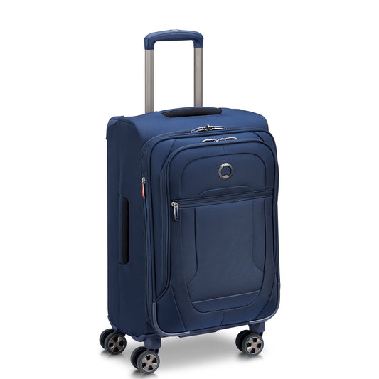 HELIUM DLX 24-Inch Expandable Carry-On Suitcase, Navy - Delsey Paris Trusted