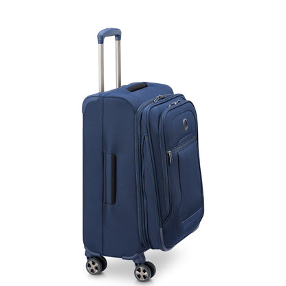 HELIUM DLX 24-Inch Expandable Carry-On Suitcase, Navy - Delsey Paris Trusted