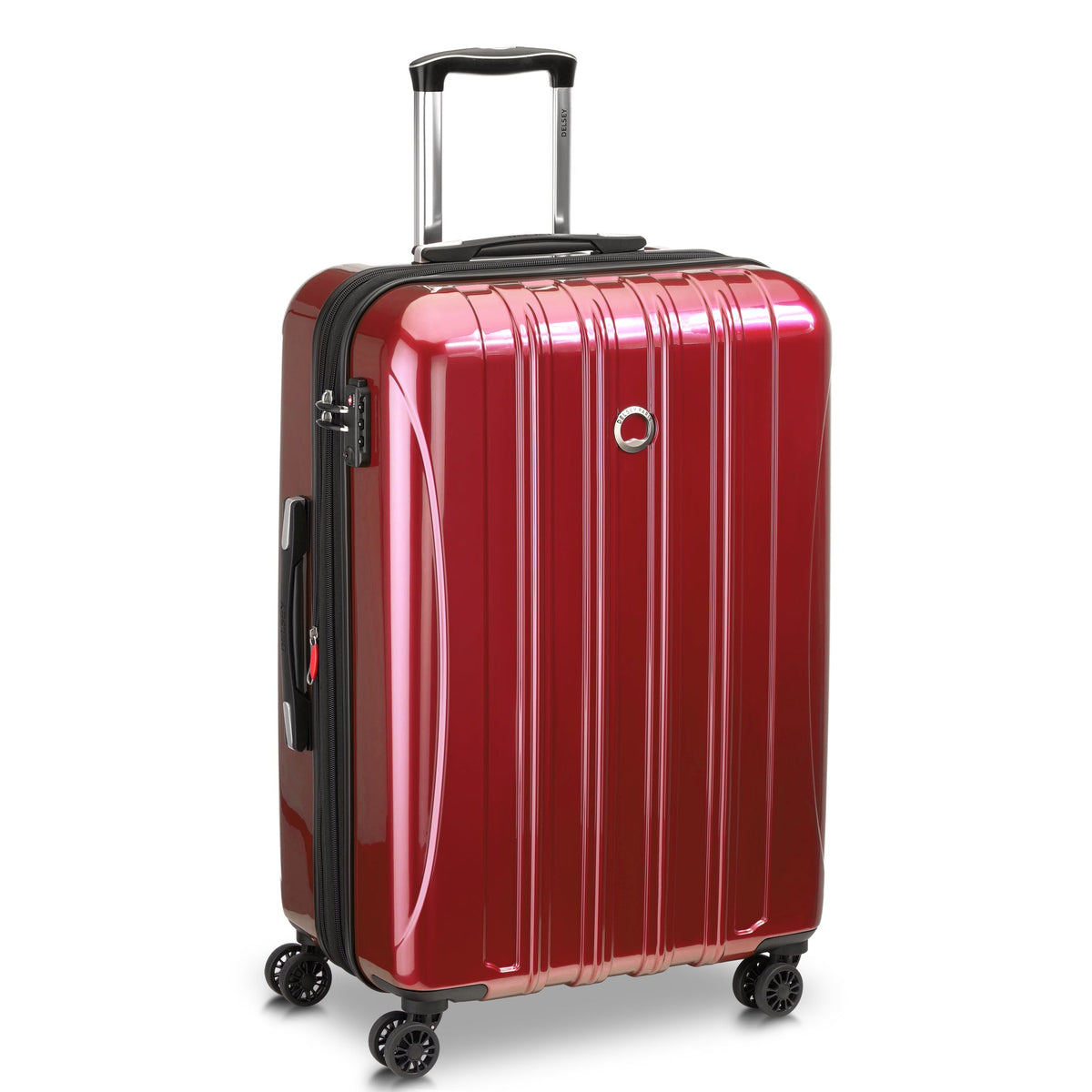 HELIUM AERO 27-Inch Expandable Check-In Suitcase, Red - Delsey Paris Smart Buy