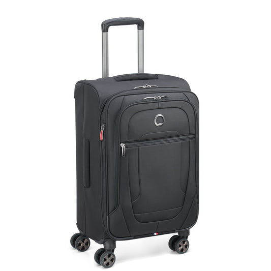 HELIUM DLX 24-Inch Expandable Carry-On Suitcase, Black - Delsey Paris Everyday