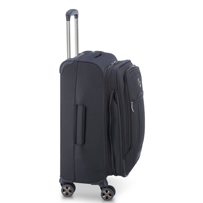 HELIUM DLX 24-Inch Expandable Carry-On Suitcase, Black - Delsey Paris Everyday