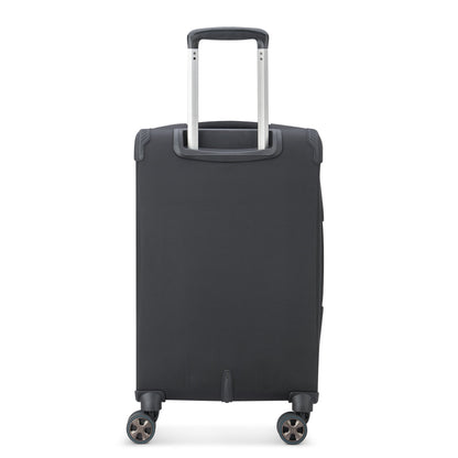 HELIUM DLX 24-Inch Expandable Carry-On Suitcase, Black - Delsey Paris Everyday