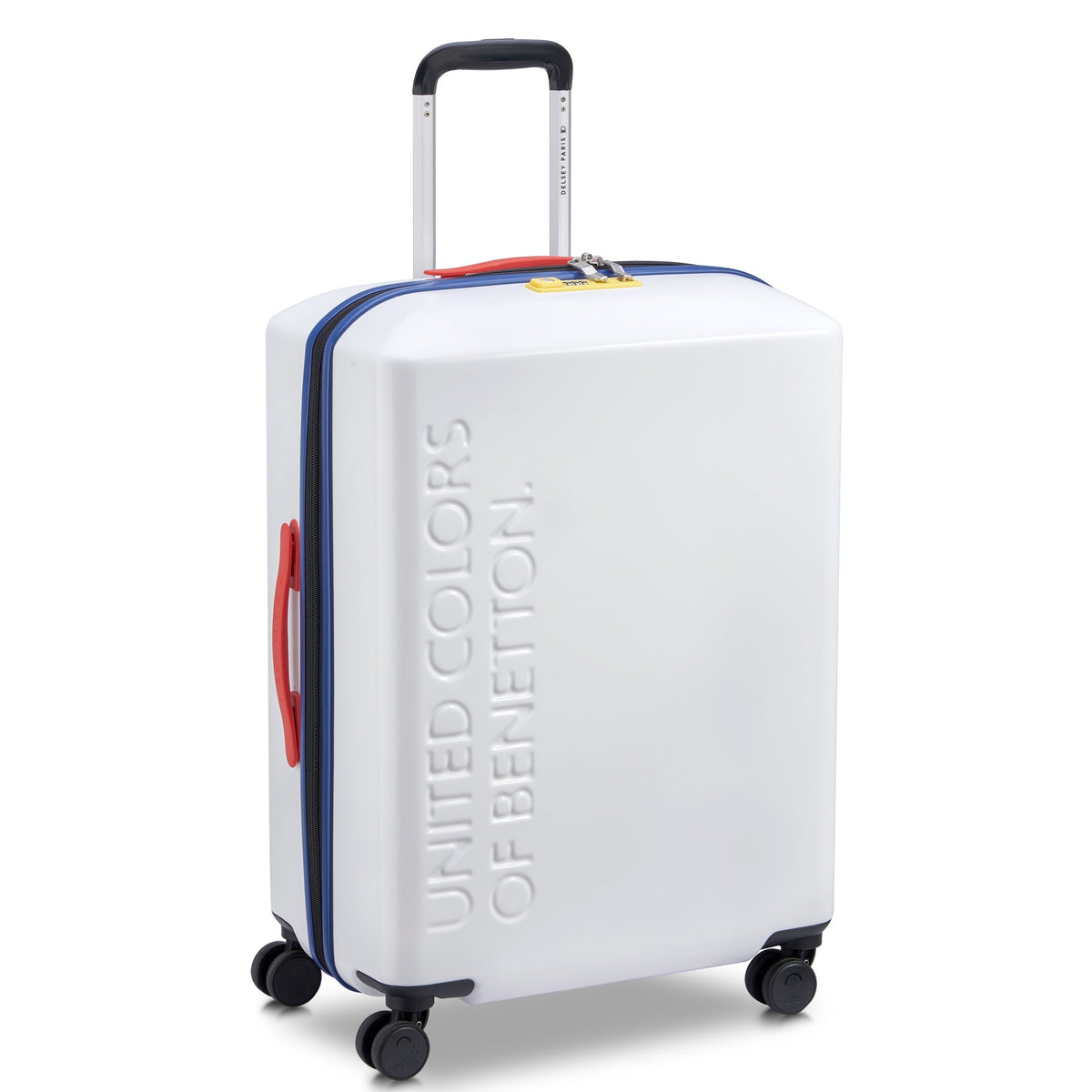 UNITED 26-Inch Check-In Suitcase, White - Delsey Paris Popular