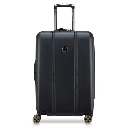 CADENCE 27-Inch Expandable Check-In Suitcase, Deep black - Delsey Paris Great Value