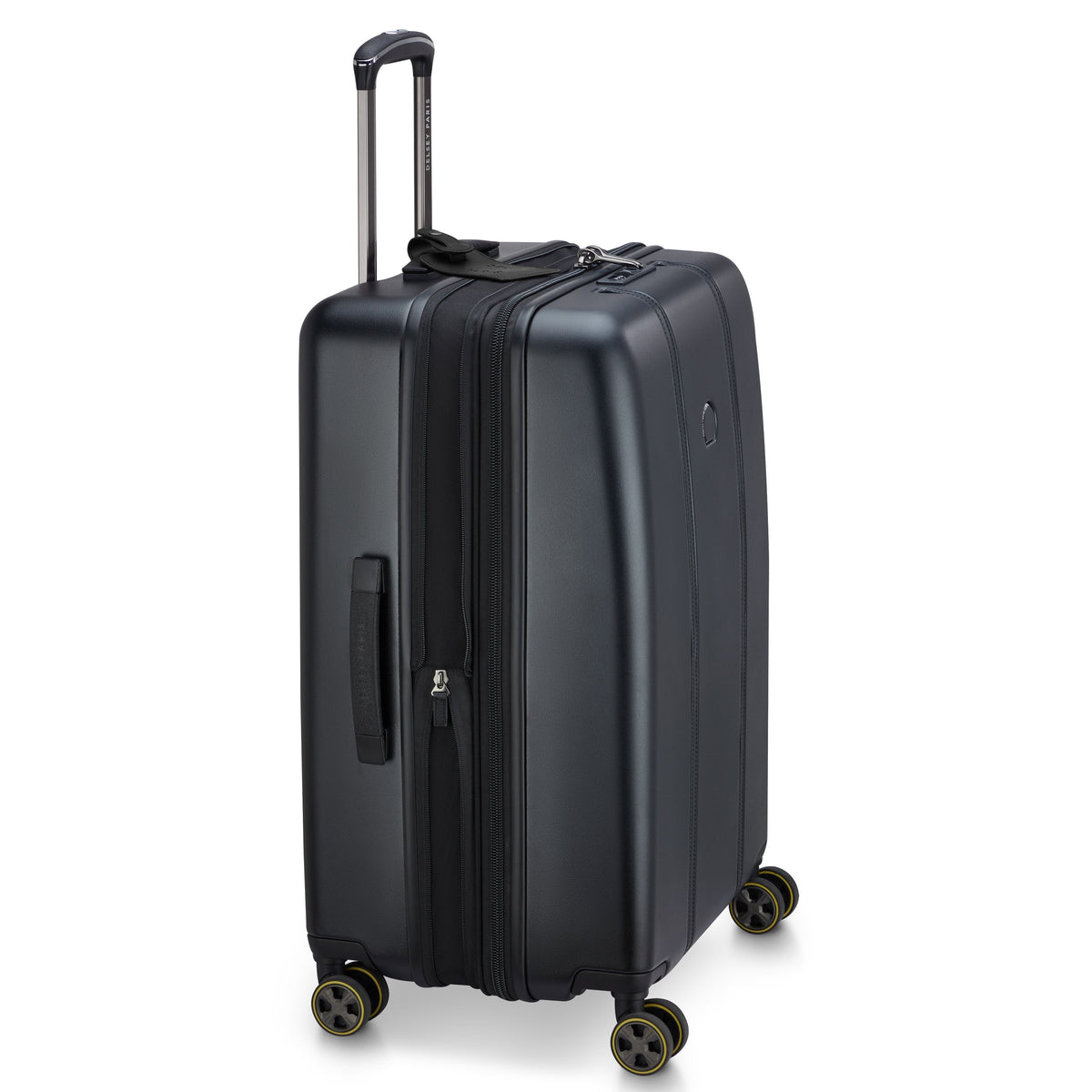 CADENCE 27-Inch Expandable Check-In Suitcase, Deep black - Delsey Paris Great Value