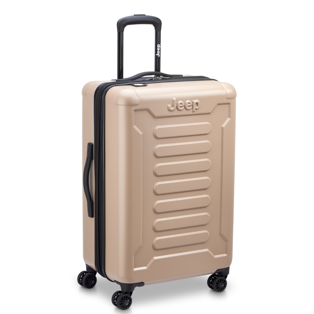 JH004C 27-Inch Expandable Check-In Suitcase, Beige - Delsey Paris Great Value