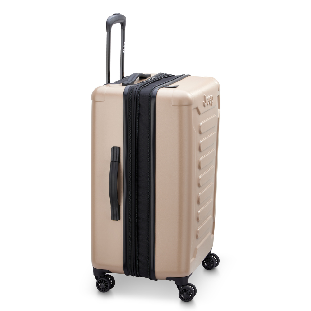 JH004C 27-Inch Expandable Check-In Suitcase, Beige - Delsey Paris Great Value