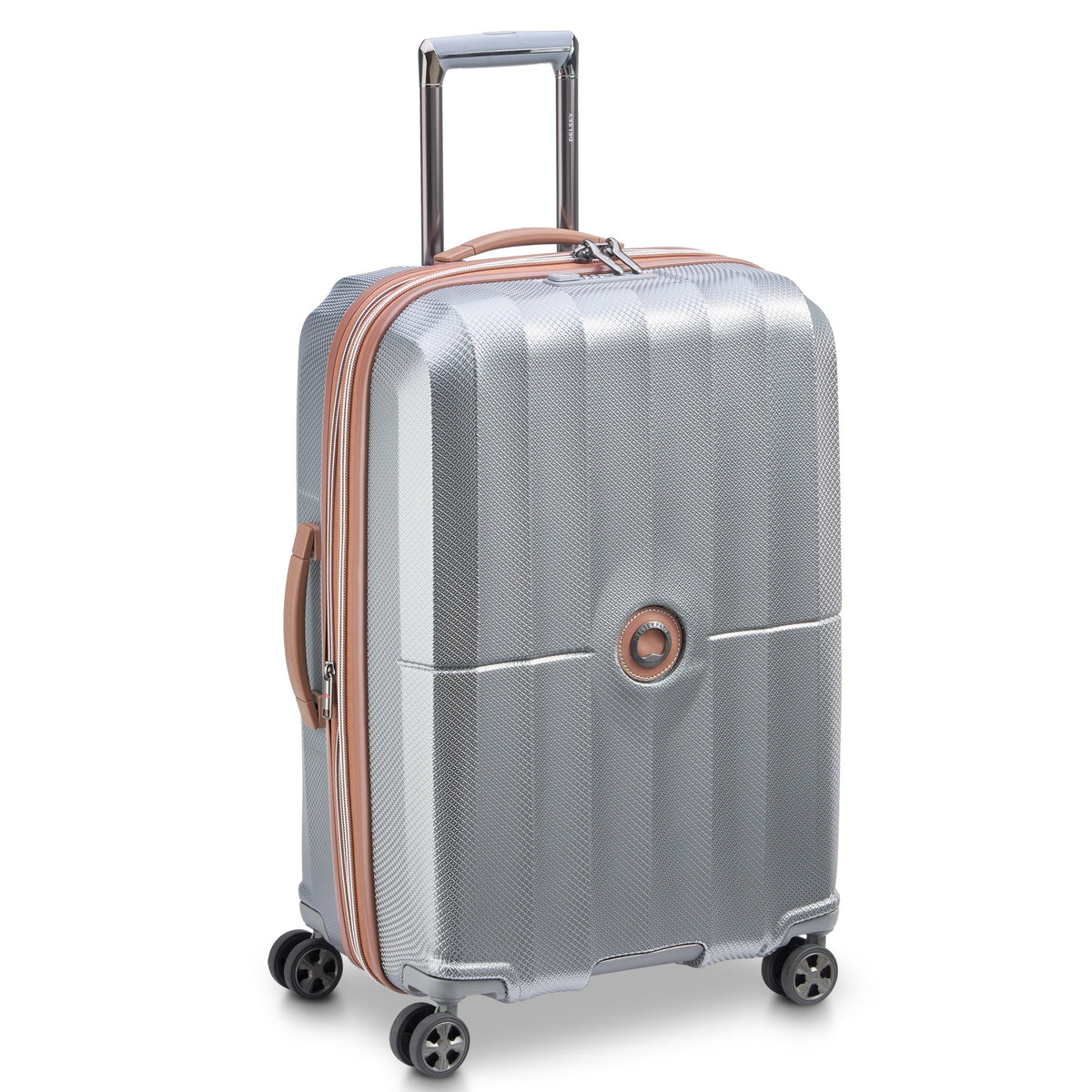 CARROUSEL 27-Inch Expandable Check-In Suitcase, Platinum - Delsey Paris Quality