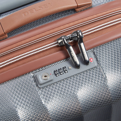CARROUSEL 27-Inch Expandable Check-In Suitcase, Platinum - Delsey Paris Quality