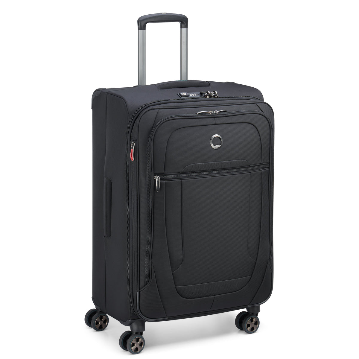 HELIUM DLX 28-Inch Expandable Check-In Suitcase, Black - Delsey Paris Premium