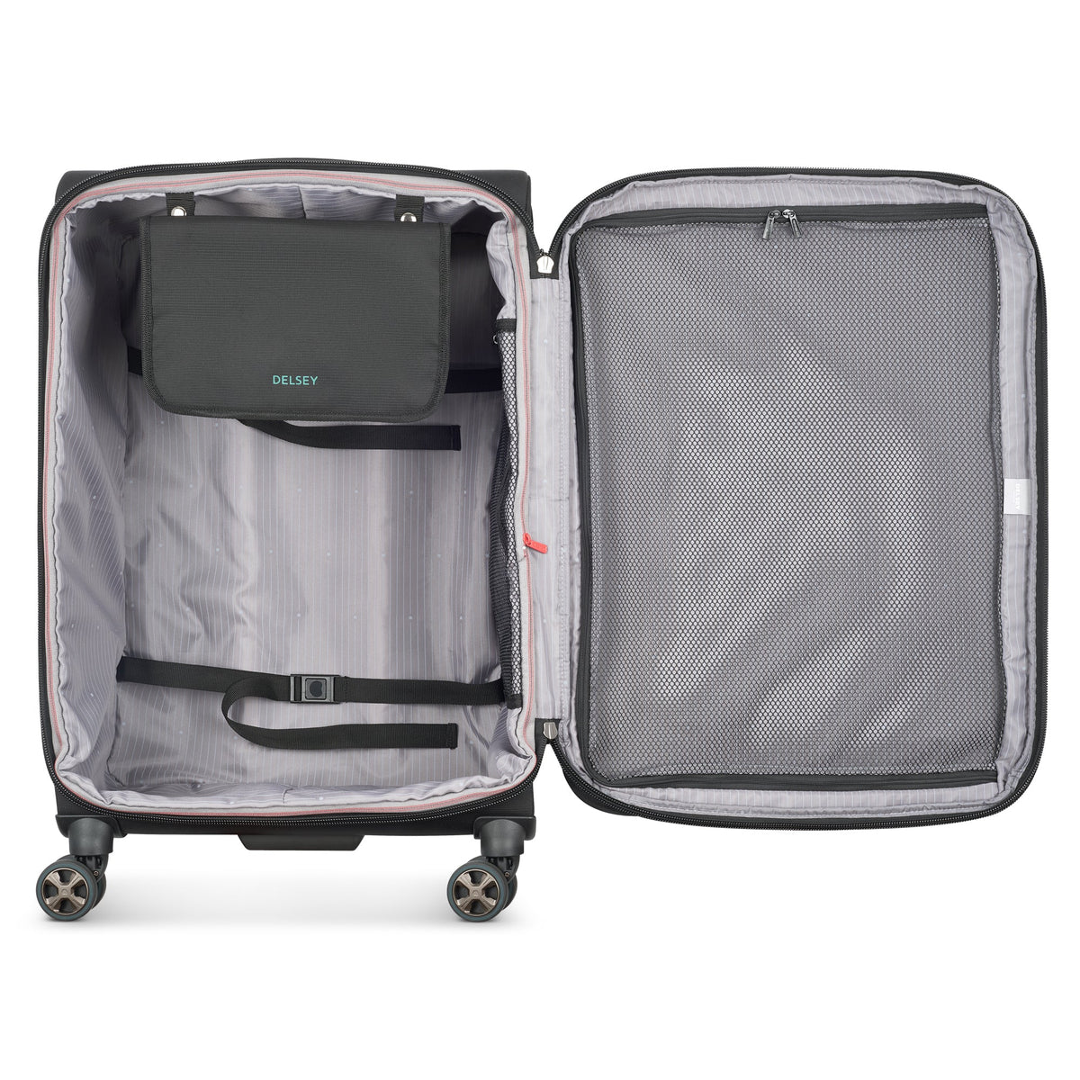 HELIUM DLX 28-Inch Expandable Check-In Suitcase, Black - Delsey Paris Premium