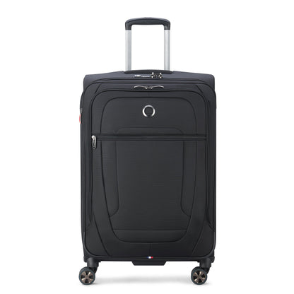 HELIUM DLX 28-Inch Expandable Check-In Suitcase, Black - Delsey Paris Premium