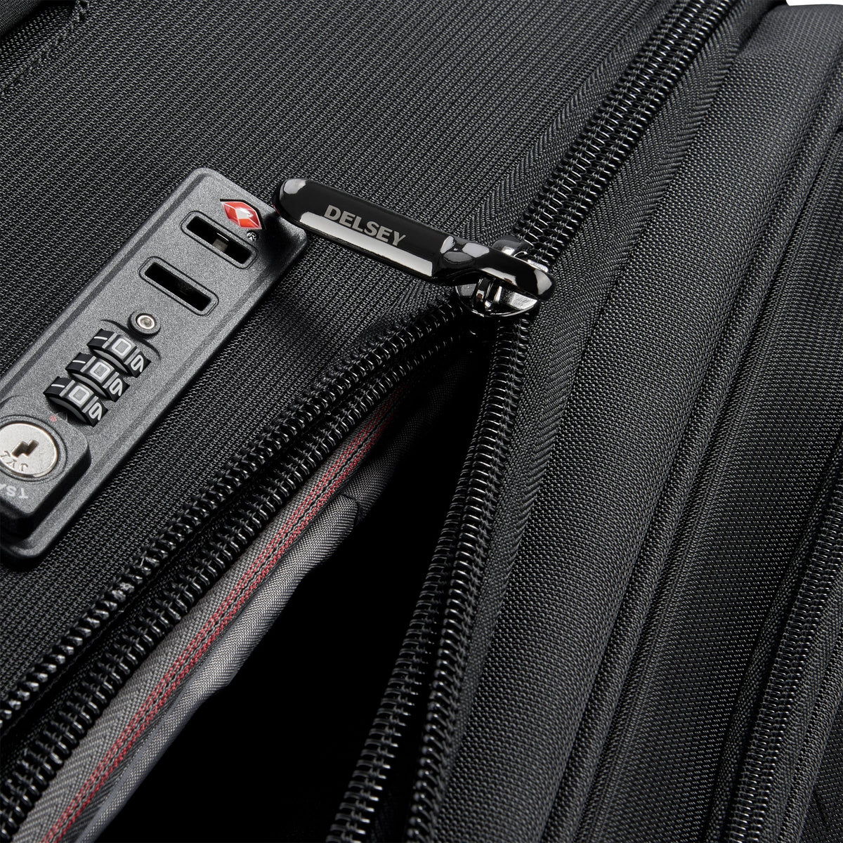 HELIUM DLX 28-Inch Expandable Check-In Suitcase, Black - Delsey Paris Premium