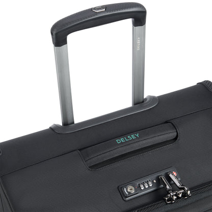 HELIUM DLX 28-Inch Expandable Check-In Suitcase, Black - Delsey Paris Premium