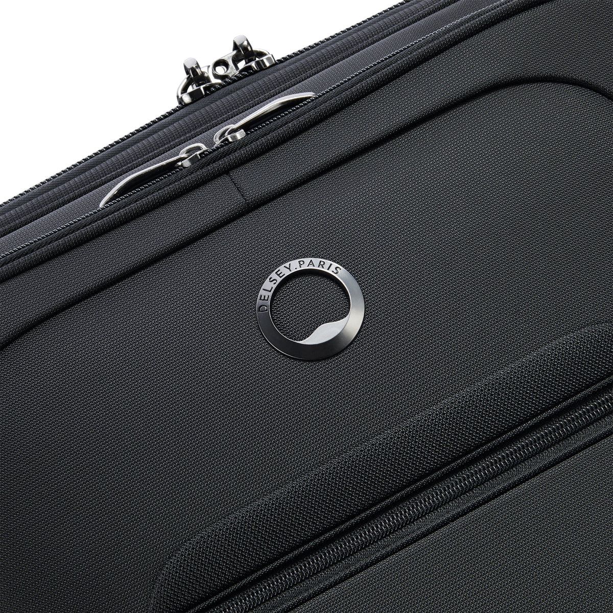 HELIUM DLX 28-Inch Expandable Check-In Suitcase, Black - Delsey Paris Premium