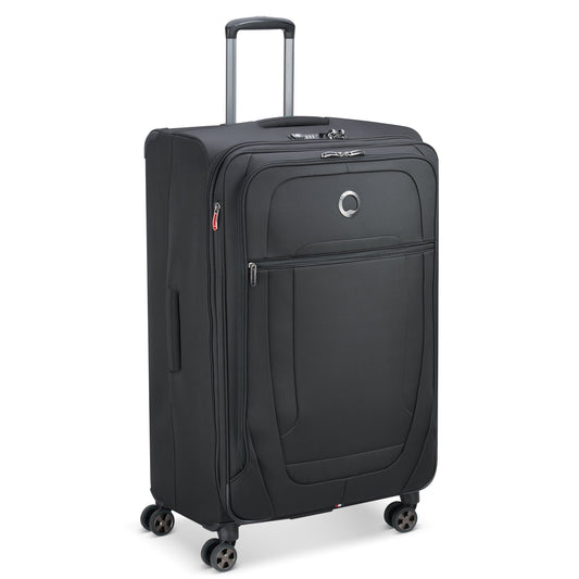 HELIUM DLX 33-Inch Expandable Check-In Suitcase, Black - Delsey Paris Premium