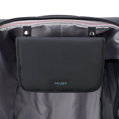 HELIUM DLX 33-Inch Expandable Check-In Suitcase, Black - Delsey Paris Premium