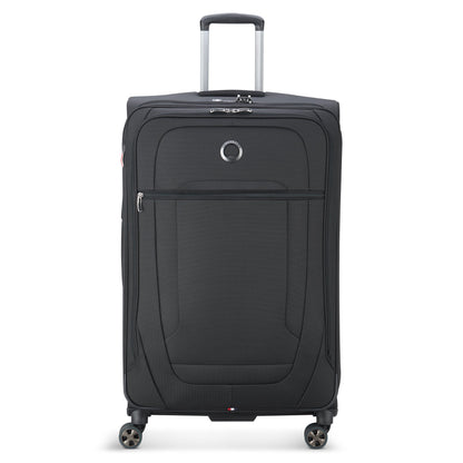 HELIUM DLX 33-Inch Expandable Check-In Suitcase, Black - Delsey Paris Premium