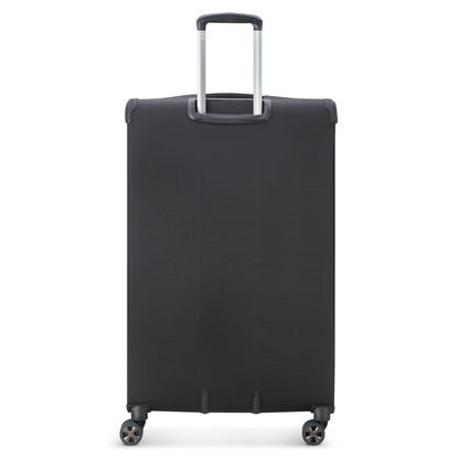 HELIUM DLX 33-Inch Expandable Check-In Suitcase, Black - Delsey Paris Premium