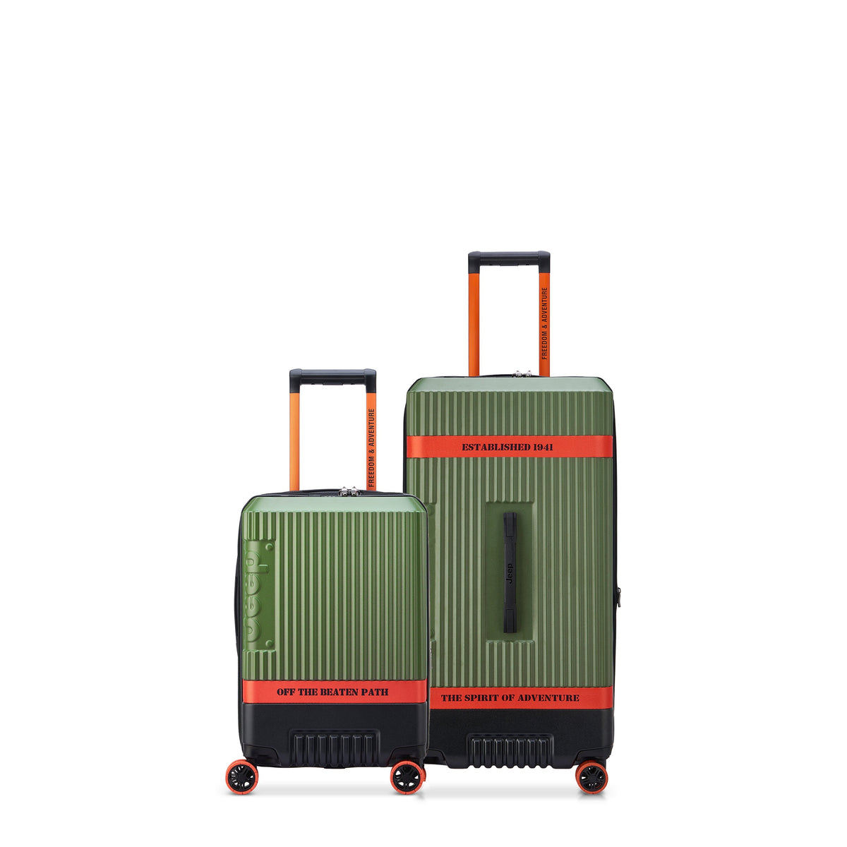 JH001A 2-Piece Luggage Set, Green - Delsey Paris Discount