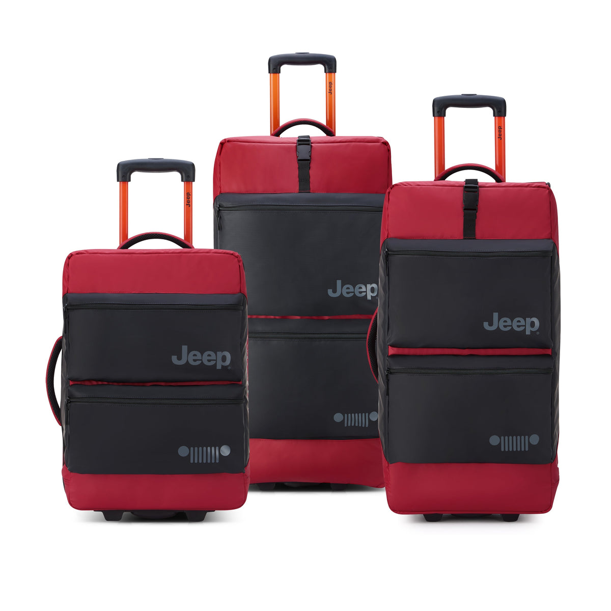 JS006B 3-Piece Luggage Set, Tomato - Delsey Paris Deals