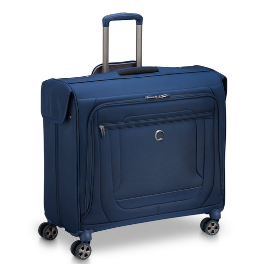 HELIUM DLX 4-Wheeled Garment Bag, Navy - Delsey Paris Premium