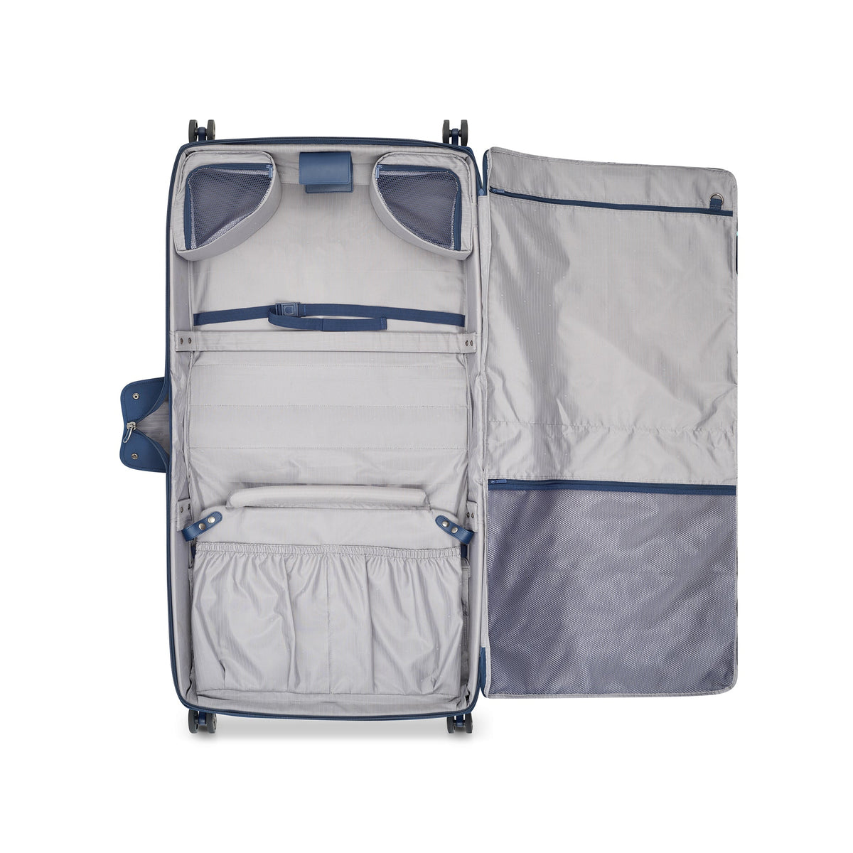 HELIUM DLX 4-Wheeled Garment Bag, Navy - Delsey Paris Premium