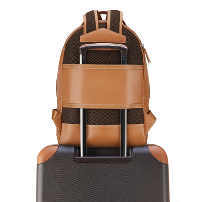 CHATELET AIR 2.0 Leather Backpack, Cognac - Delsey Paris Trusted