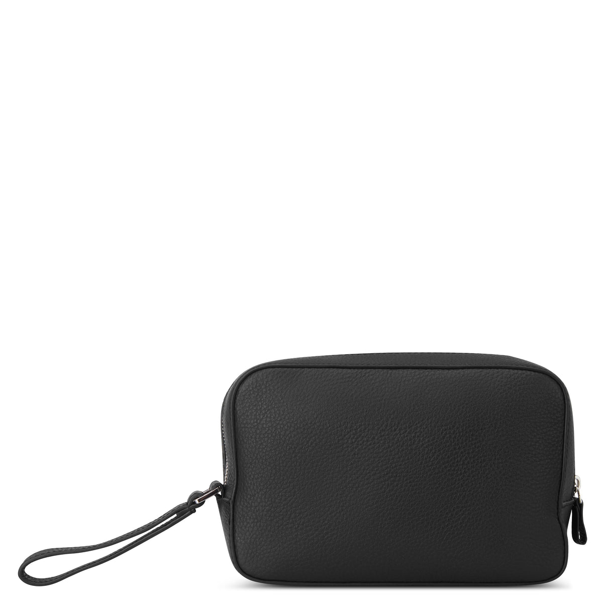 LE CUIR GRAINE Leather Toiletry Bag, Black - Delsey Paris Signature