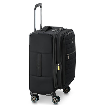 CRUISE 3.0 23-Inch Expandable Carry-On Suitcase, Black - Delsey Paris Latest