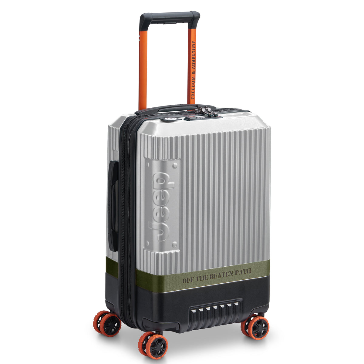 JH001A 23-Inch Expandable Carry-On Suitcase, Silver - Delsey Paris Everyday