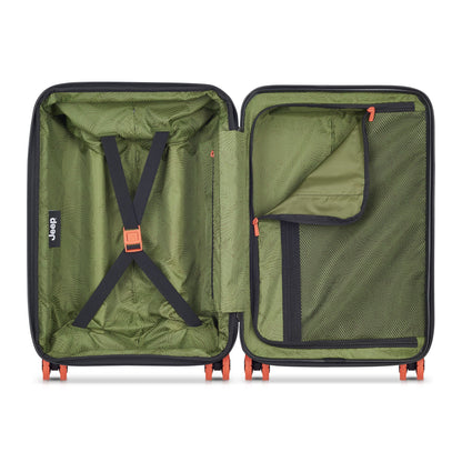 JH001A 23-Inch Expandable Carry-On Suitcase, Silver - Delsey Paris Everyday